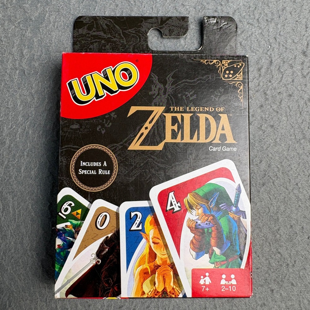 Mattel UNO The Legend of Zelda Card Game Nintendo Hyrule Edition New